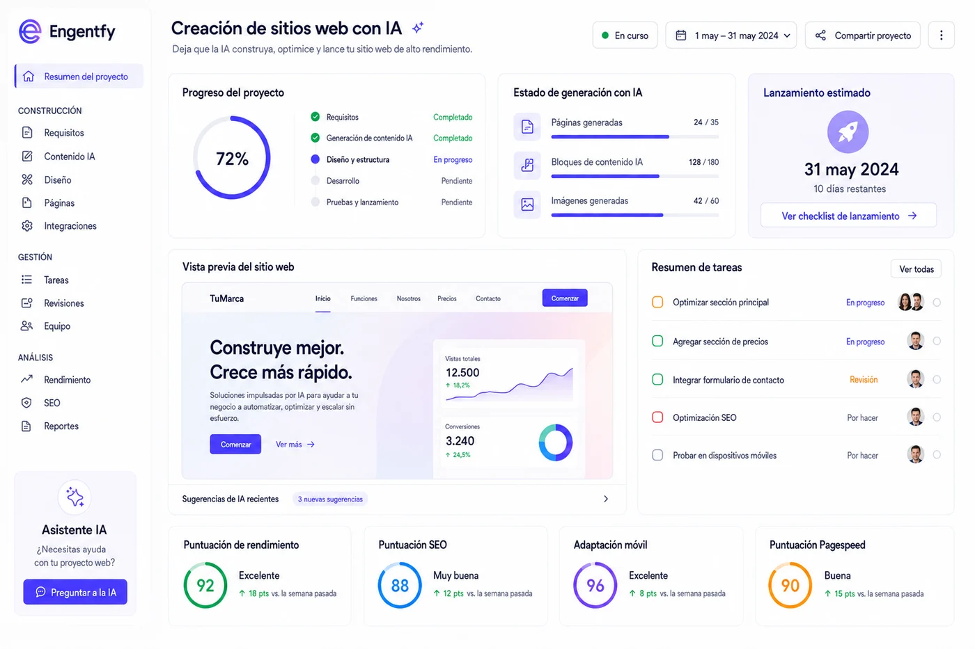Sitio web con IA integrada preview