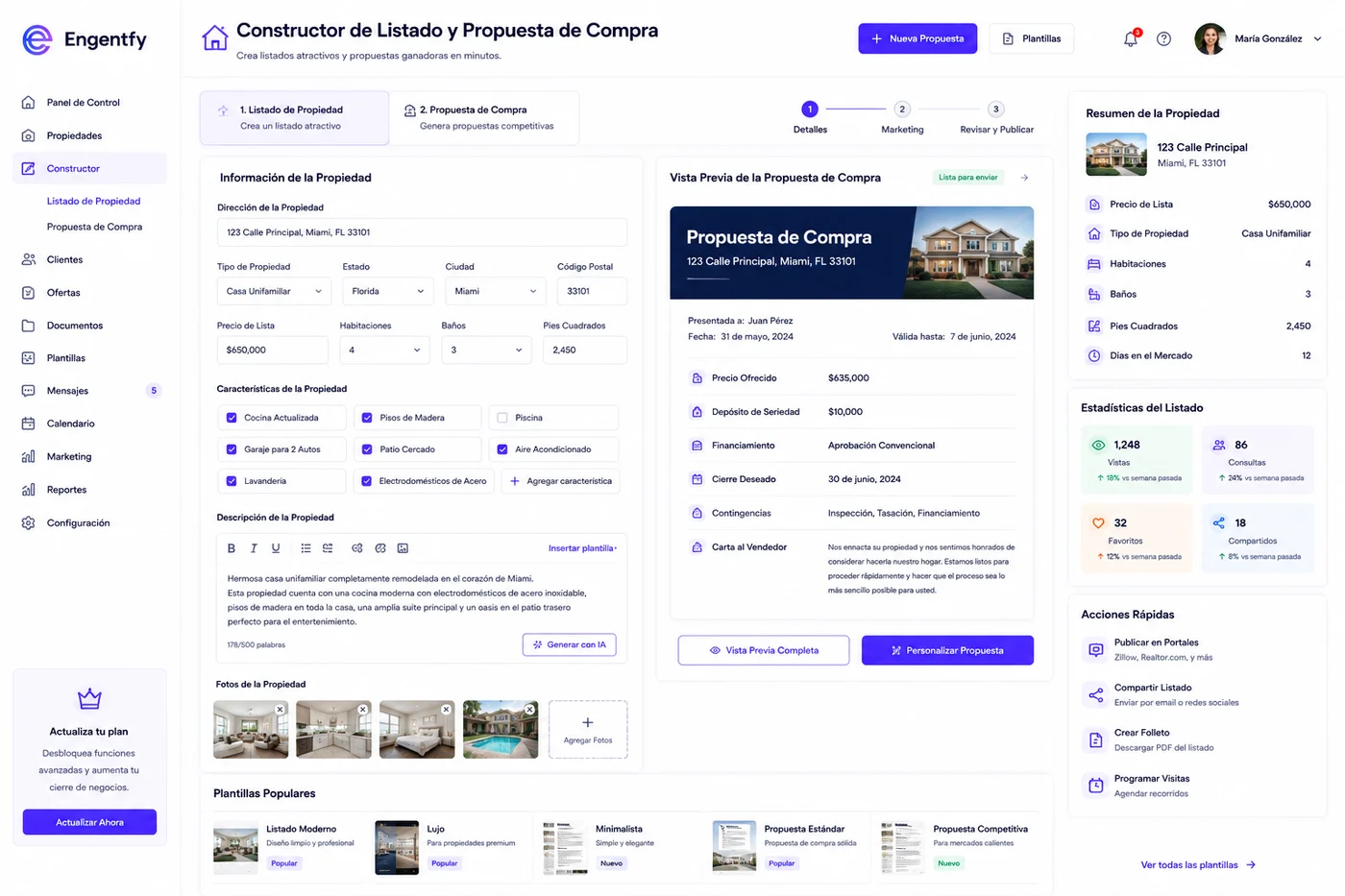 Generador de propuestas para listings y compradores preview